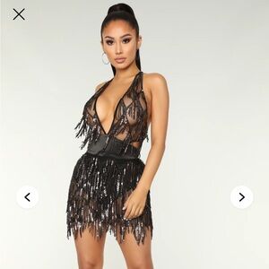 NWT Fashion Nova Vip Status Dress - Black